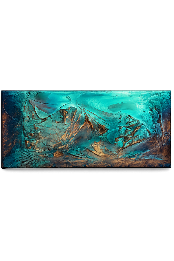 Aqua Motion – Blue Abstract Canvas”