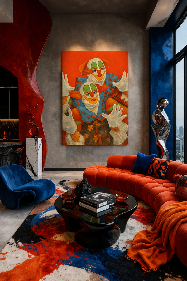 Dual Clowns in Motion