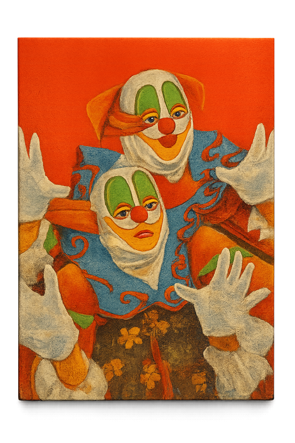 Dual Clowns in Motion